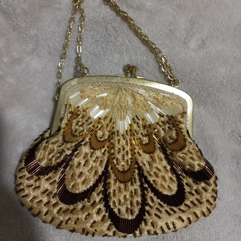 SEQUEN GOLD AND BROWN BAG👛